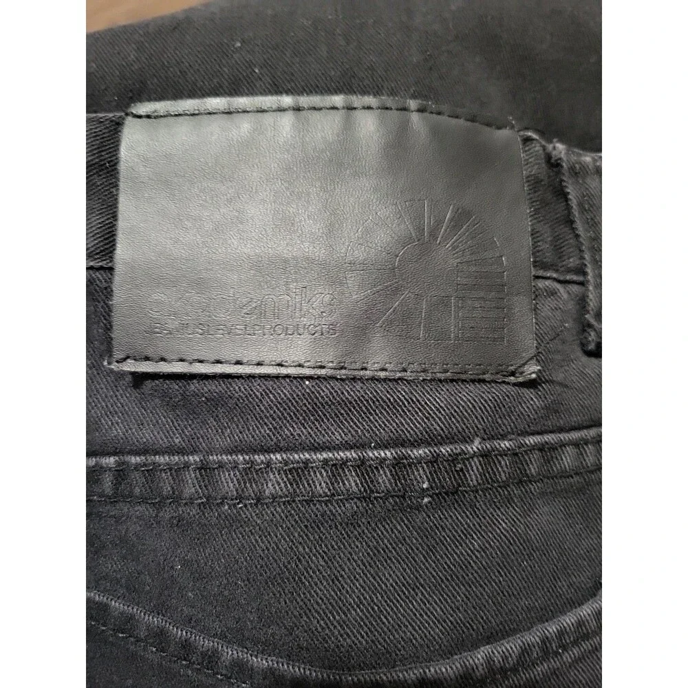 Akademiks Mens 40X34 Black Straight Leg 5 Pocket Stretch Denim Jeans